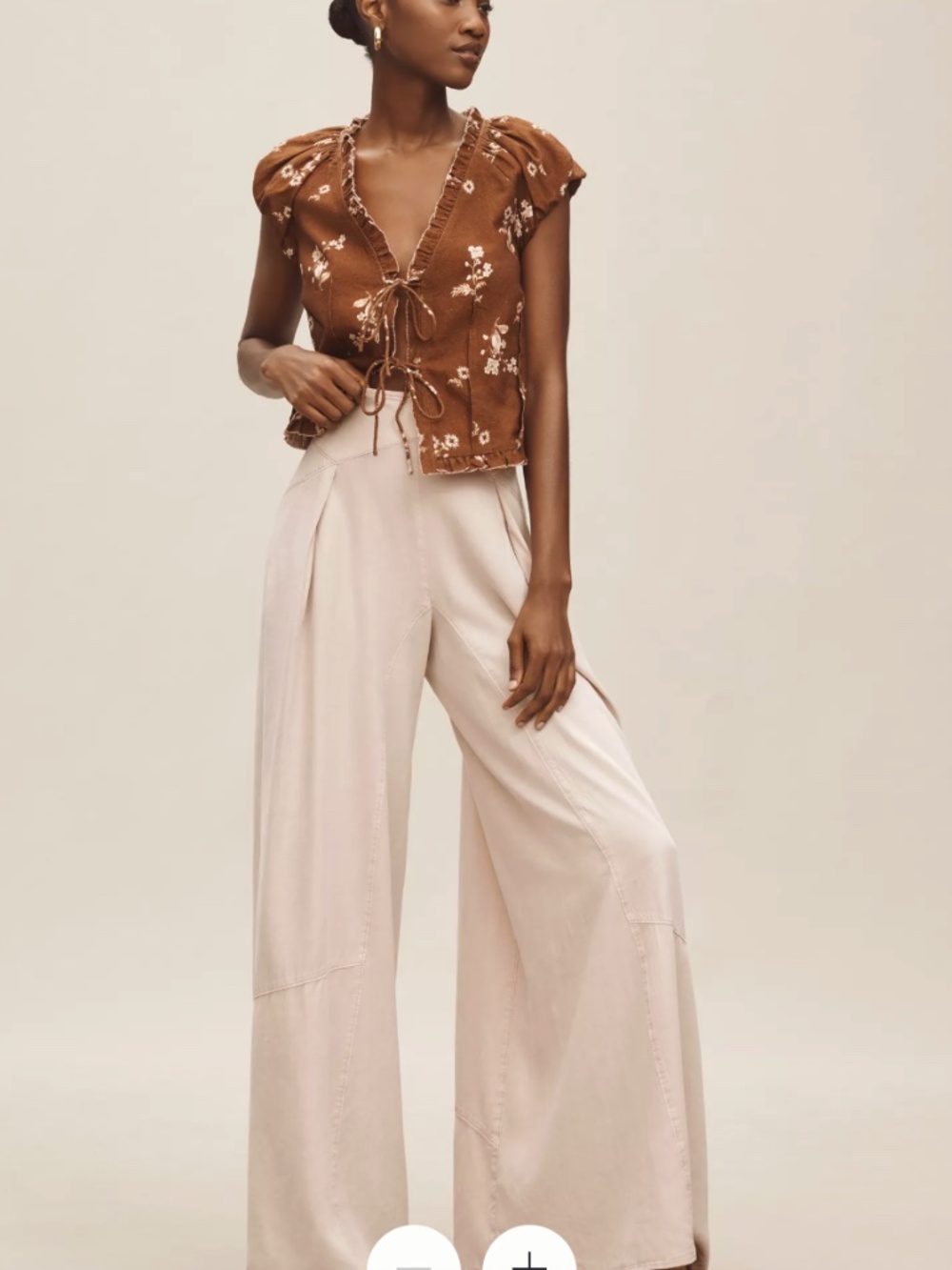 Anthropologie. Pilcro Linen Palazzo Trouser Pants. 28 - Picture 4 of 12